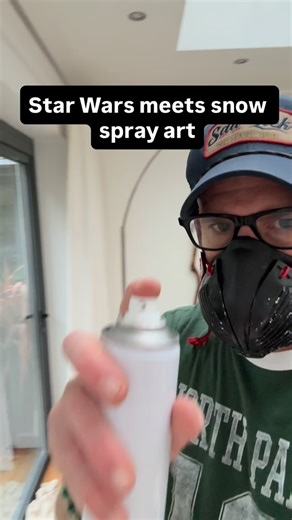 Star Wars meets Snow spray art #starwars #snowspray #snowwindows @starwars @disney | Snow Windows