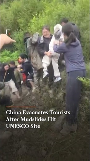 China Evacuates Tourists After Mudslides Hit UNESCO Site | N18G
