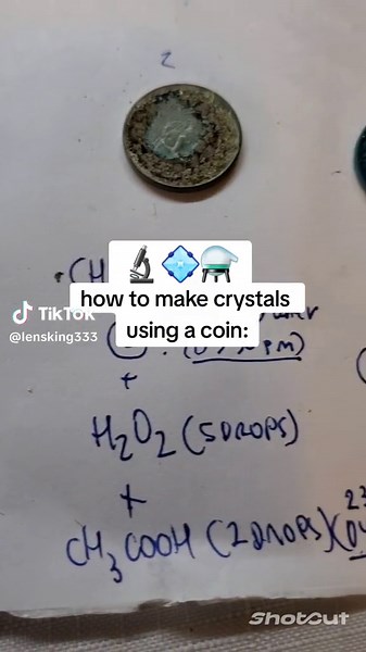 Creating Crystals with a Coin Under the Microscope