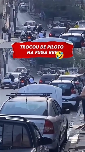 He switched drivers during the escape, lol #automobile #motoboy #moto #escape #police #caiojms