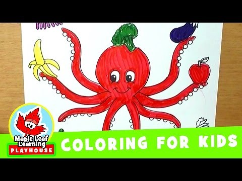 Octopus Coloring Page for Kids | Maple Leaf Learning Playhouse