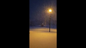 Lake-Effect Snow Buries Streets in Aurora
