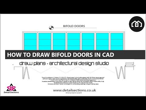 How To Draw Detail Sections | Aluminium Bifold Doors | AutoCAD + TurboCAD | Bifold Door CAD