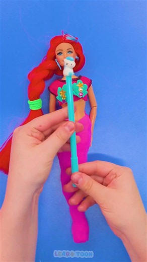 🧜‍♀️ Make EASY bubble mermaid doll with me! 🫧 #DIY #Shorts