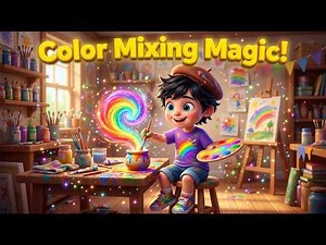 Color Mixing Magic! | Learn Colors, Mixing Primary Colors, Rainbow Fun, Painting Activities for Kids