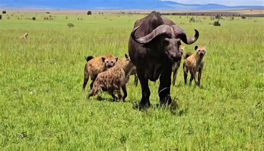 Wildfriends Africa 🌍 on Instagram: "Sorrunded by lethal hunters!!! For hyenas, biting balls is an easy way to weaken a buffalo bull. The bite hard, they're patient and resilient. The victim bleeds and gets tired, then, hyenas will finish the work! Hyenas are some of the most successful hunters of apex predators in african savannah. #hyenas #hyena #spottedhyena #wildlife #buffalo #buffaloes #predators #africansafari #gamedrivesafari #safari #bigfivesafari #WeAreWildfriends 🎥 Tirason wildlife"