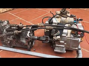 How to make a 125cc Jeep Part 5: Connect the motorcycle engine and strong gear