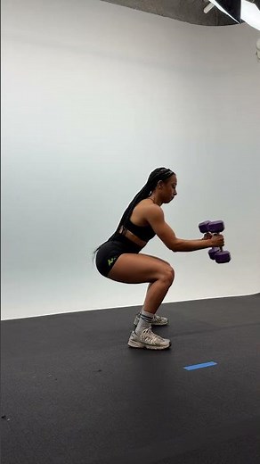 DB Squat Curl Press #legexercise