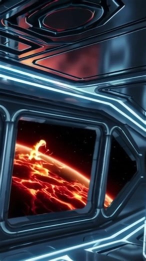 Fire Exoplanet Observed from Orbital Starship Extreme World Survey #shorts #space #spacemusic