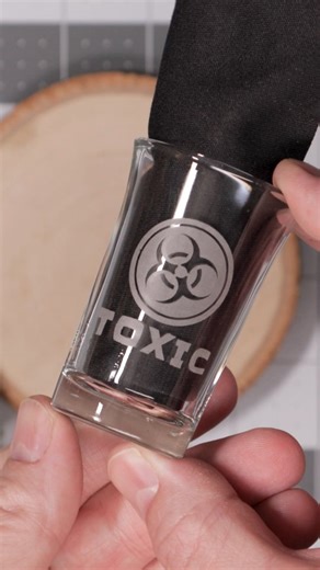 maketech on Instagram: "One of the easiest ways to laser engrave glass with a diode laser is to use a spray mixture of Tempera paint as it coats evenly and washes off with soap and water after your done. #engravingglass #laserengraved #laserengraving #glassart"