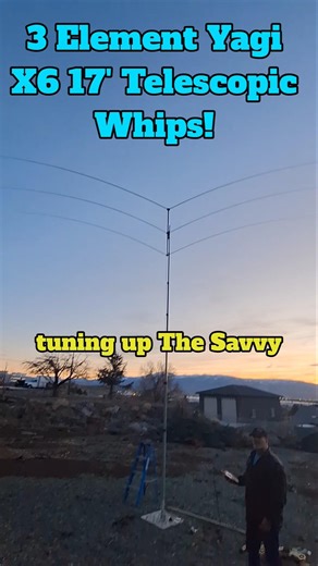 3e Yagi x6 17' telescopic Chameleon Antennas