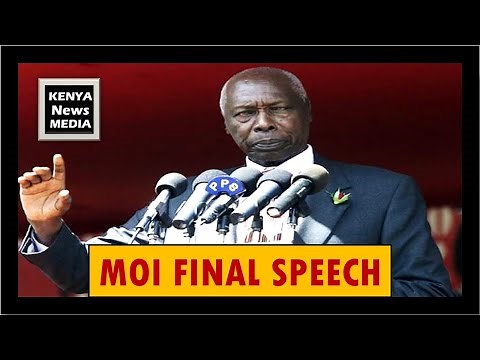 DANIEL ARAP MOI MOTORCADE and FINAL SPEECH AS PRESIDENT IN 2002