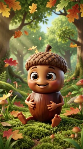 I Am a Little Acorn Brown 🌰🍂 | Fun Autumn Nursery Rhyme for Kids | 3D Animation