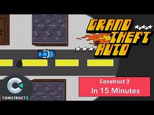 Construct 3: GTA 3D buildings and getting in and out of cars in 15 minutes!