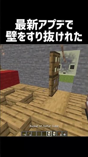 最新アプデで壁をすり抜けれた #shorts #マイクラ #マインクラフト