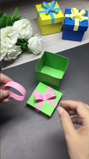 DIY Gift Box Tutorial | Easy Paper Gift Box Idea #shorts