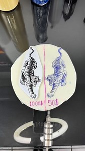 26K views · 7.3K reactions |  1000$ vs 50$  tiger version #tattoo #tattooasmr #tattooviral #tattooideas #tattoochallenge | Marvim Reis Art | Facebook