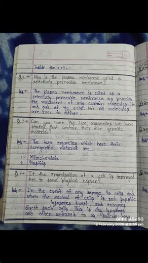 class 9th subject science chapter 5 (The fundamental Unit of life) Questions answers