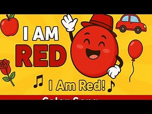 🎵 I Am Red! |Fun Color Song for Kids|Learn Red Color with Music#Educationalvideos #TinytalesCartoon