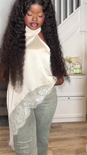 Stylish Asymmetrical Lace Trim Top You’ll Adore