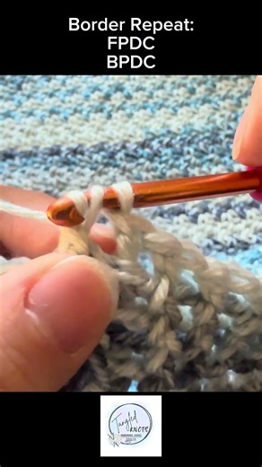 Crochet Border: FPDC, BPDC… full tutorial available! #crochet #yarnlove #tutorial #crochetborder