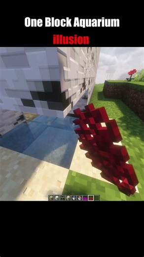 MIND-BLOWING Minecraft ONE BLOCK Aquarium ILLUSION?