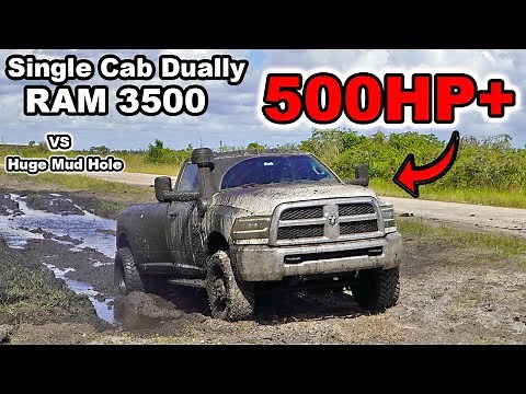 Ram 3500 Dually vs THICK MUD HOLE