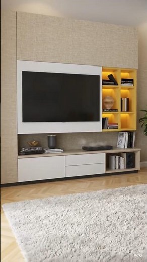 Modern Wall TV Cabinet Build | Step-by-Step Furniture Making #trending #viral