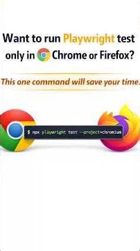 Run Playwright tests in a specific browser #playwright #automationtesting#shorts #shortsfeed #foryou