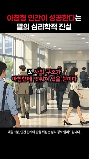 아침형 인간이 성공한다는 말의 심리학적 진실.. #다크심리학 #심리학 #심리