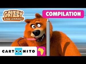 Grizzy and the Lemmings Funniest Moments Ever! 😂 | Crazy Cartoon Compilation for Kids | Cartoonito