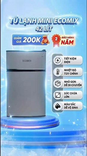 [ 11 ] Tủ lạnh mini ECOMIX 2 2 ngăn 😶💕