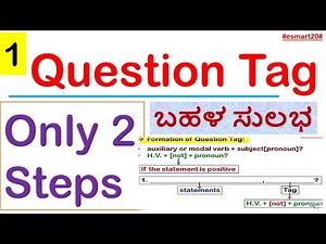 Part 1 | Question Tag | English Grammar | Easy and Simple Method | For All Competitive Exams | SSLC