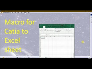 Macro to get excel sheet from CATIA V5 (Exercise 2)