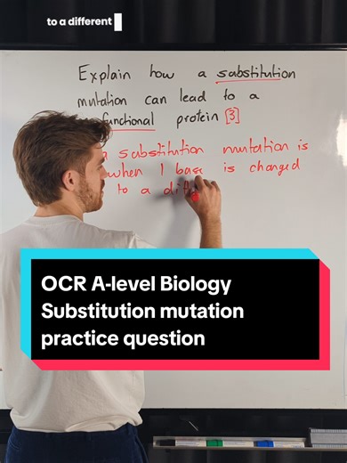 OCR A-level Biology - Substitution mutation practice question #joedoesbiology #myedspace #biology #alevels #erc
