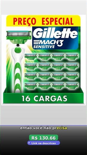 Carga Gillette Mach3 Sensitive com preço que não vai durar 💥