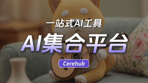 一站式AI集合工具，AI模型随便用？Cerehub保姆级教程，一个对话框可与文本对话、生成图片、视频、音乐，百款模型丝滑体验