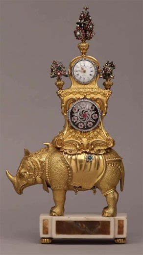 Olga Zakharova Kaetano on Instagram: "#finding at @frickcollection the “Musical Automaton Rhinoceros Clock” by James Cox. ca. 1765–72. Video by George Koelle. #artofclocks #historyofclocks #artofjewellery #jewelleryasinspiration"