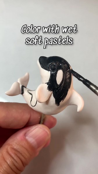 Sculpting a Cute Orca! Polymer Clay Tutorial