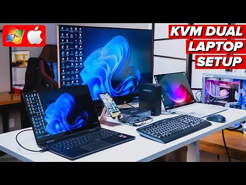 How to Connect 2 PCs To 1 Monitor with 1 Mouse & Keyboard - iDock C20