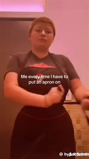 Humorous Insight on Wearing an Apron