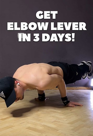Get elbow lever in just 3 days. Best calisthenics Equipment in bio. #elbowlever #calisthenicsforbeginners #howtoelbowlever #elbowlevertutorial #calisthenics
