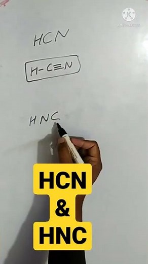 Hydrogen cyanide & Hydrogen isocyanide structure//HNC &HCN chemical formula#shorts#shortsindia#short