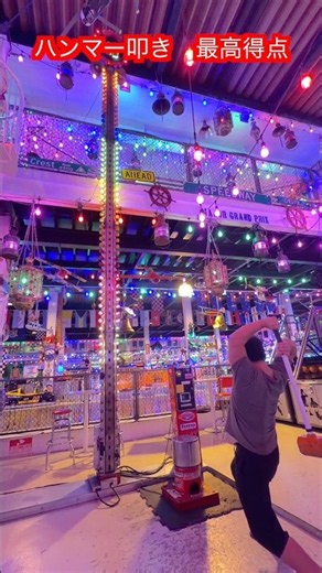 【武道・武術】ハンマーを全力で振り下ろし最高記録を出すことはできるか！？ゲームセンターでやってみた！！#aikido ＃karate #martial #武道 #空手＃筋トレ