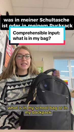 Comprehensible input in easy German! Whats in my bag? #learngerman #easygerman #lernedeutsch #germanlanguage #germanlanguagelearning #fyp #germantiktok #foreignlanguage #germanteacher #germanvocabulary