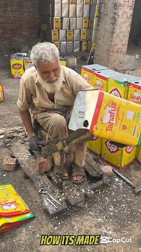 221K views · 1.8K reactions | Old Man Recycling oil tin box into sheet #recycling #restoration #reelsvideo | How It Made | Facebook