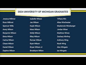 University of Michigan Spring Commencement 2024