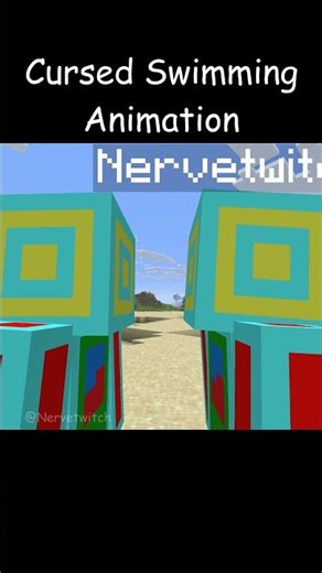 Cursed Swimming Animation #minecraft #minecrafthumor #minecraftshorts #minecraftfunny #fyp #shorts