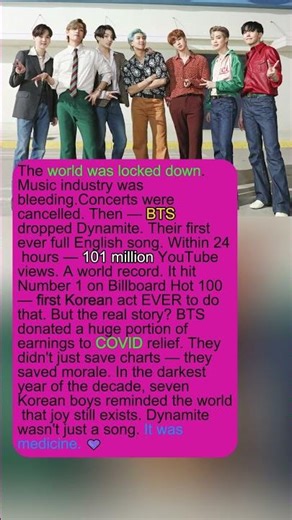 "BTS 'Dynamite' Changed History Forever! #BTSDynamite #btsv #btsarmy #btsshorts #bts