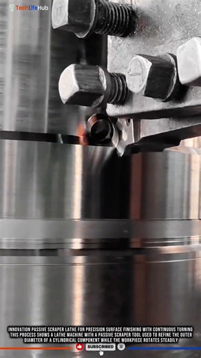 Innovation Passive Scraper Lathe for Precision Surface Finishing with Continuous Turning #tech